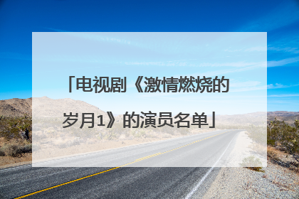 电视剧《激情燃烧的岁月1》的演员名单