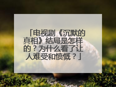电视剧《沉默的真相》结局是怎样的?为什么看了让人难受和愤慨?