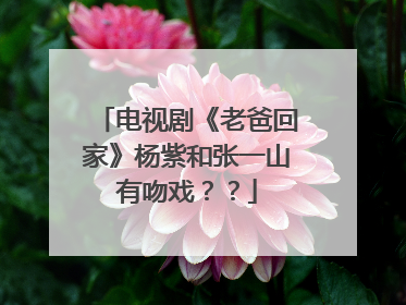 电视剧《老爸回家》杨紫和张一山有吻戏？？