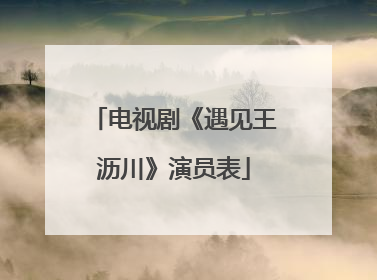 电视剧《遇见王沥川》演员表