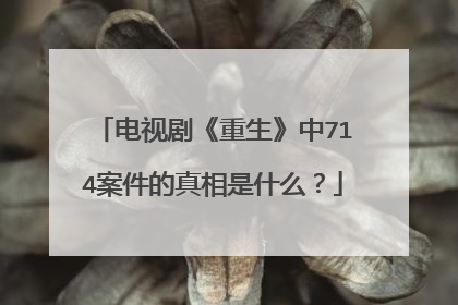 电视剧《重生》中714案件的真相是什么？