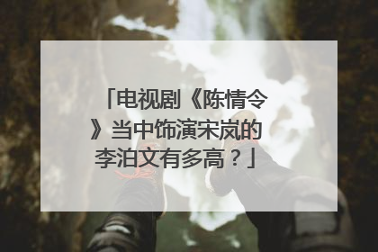 电视剧《陈情令》当中饰演宋岚的李泊文有多高?