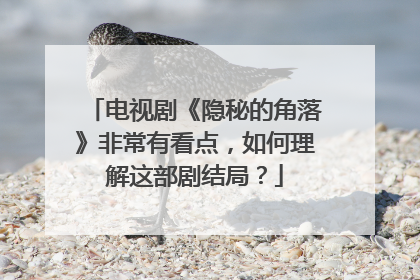 电视剧《隐秘的角落》非常有看点，如何理解这部剧结局？