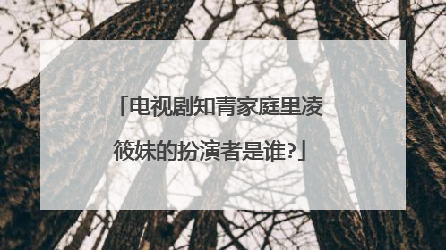 电视剧知青家庭里凌筱妹的扮演者是谁?