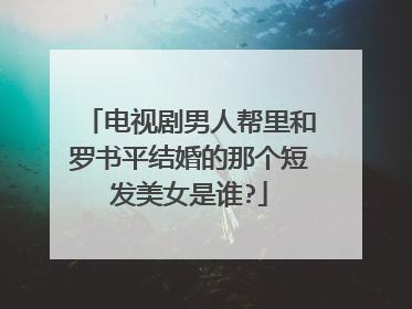 电视剧男人帮里和罗书平结婚的那个短发美女是谁?