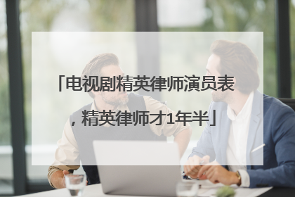 电视剧精英律师演员表，精英律师才1年半