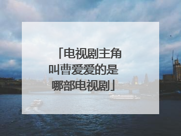 电视剧主角叫曹爱爱的是哪部电视剧