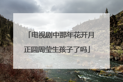 电视剧中那年花开月正圆周莹生孩子了吗