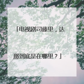电视剧司藤里,达那到底是在哪里?