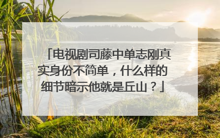 电视剧司藤中单志刚真实身份不简单,什么样的细节暗示他就是丘山?