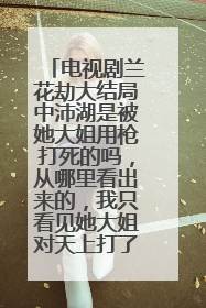 电视剧兰花劫大结局中沛湖是被她大姐用枪打死的吗,从哪里看出来的,我只看见她大姐对天上打了几枪