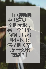 电视剧剧中男演员一个叫元彬，另一个叫华向明，后妈叫小小,女演员叫关辛,是什么电视剧？