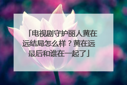 电视剧守护丽人黄在远结局怎么样？黄在远最后和谁在一起了