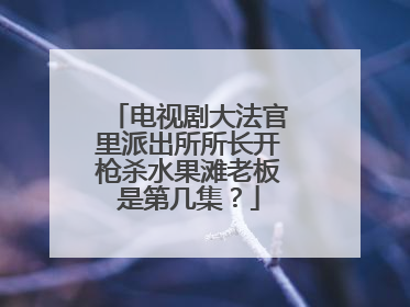 电视剧大法官里派出所所长开枪杀水果滩老板是第几集？