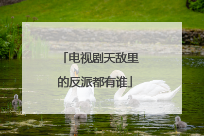 电视剧天敌里的反派都有谁