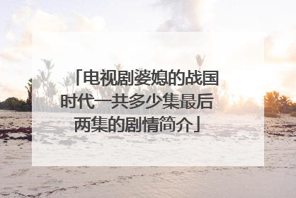 电视剧婆媳的战国时代一共多少集最后两集的剧情简介