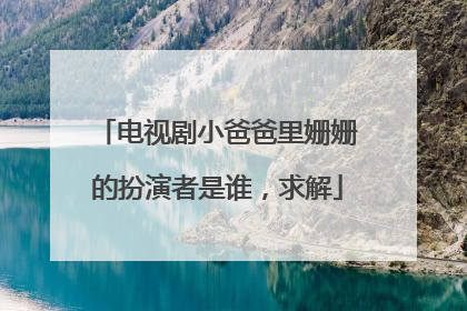 电视剧小爸爸里姗姗的扮演者是谁，求解