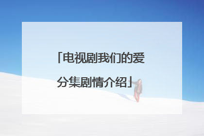 电视剧我们的爱分集剧情介绍