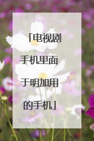 电视剧手机里面于明加用的手机