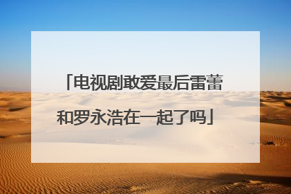电视剧敢爱最后雷蕾和罗永浩在一起了吗