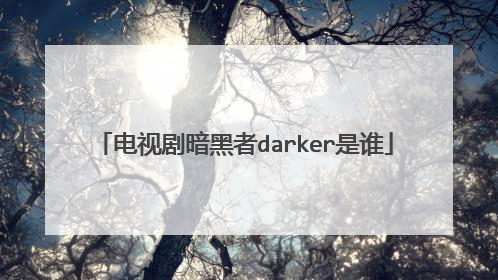 电视剧暗黑者darker是谁
