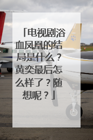 电视剧浴血凤凰的结局是什么？黄奕最后怎么样了？随想呢？