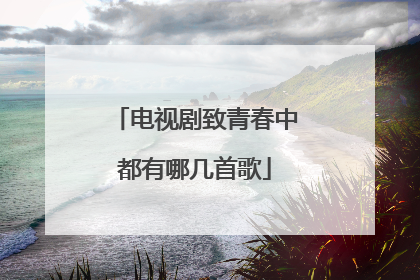 电视剧致青春中都有哪几首歌