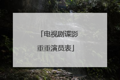 电视剧谍影重重演员表