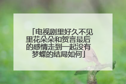 电视剧里好久不见里花朵朵和贺言最后的感情走到一起没有梦蝶的结局如何