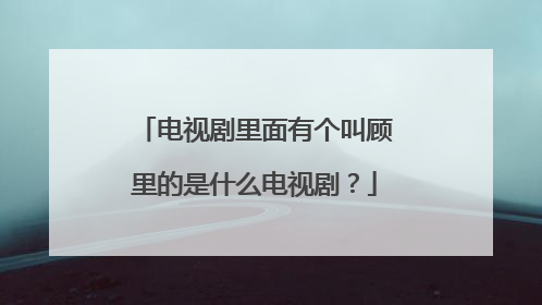 电视剧里面有个叫顾里的是什么电视剧?