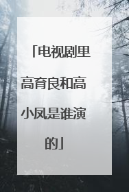 电视剧里高育良和高小凤是谁演的