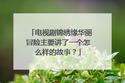 电视剧锦绣缘华丽冒险主要讲了一个怎么样的故事？