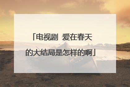 电视剧 爱在春天 的大结局是怎样的啊