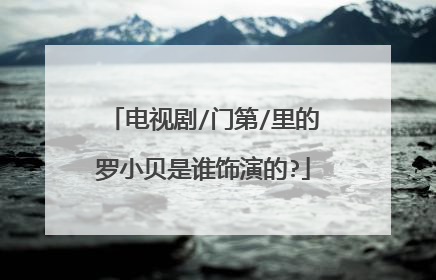 电视剧/门第/里的罗小贝是谁饰演的?