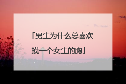 男生为什么总喜欢摸一个女生的胸