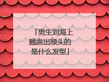 男生刘海上翘露出额头的是什么发型