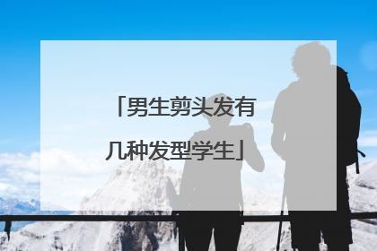 男生剪头发有几种发型学生