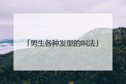 男生各种发型的叫法