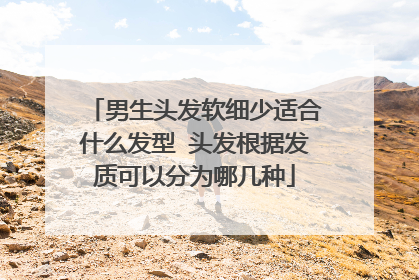 男生头发软细少适合什么发型 头发根据发质可以分为哪几种