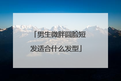 男生微胖圆脸短发适合什么发型