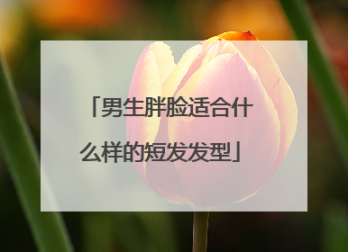 男生胖脸适合什么样的短发发型