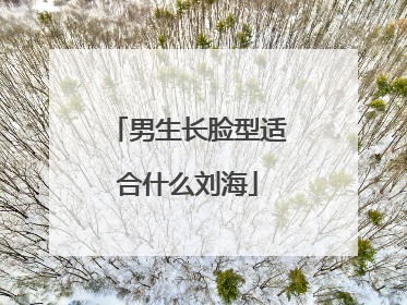 男生长脸型适合什么刘海