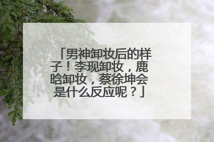 男神卸妆后的样子！李现卸妆，鹿晗卸妆，蔡徐坤会是什么反应呢？