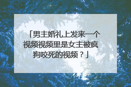 男主婚礼上发来一个视频视频里是女主被疯狗咬死的视频？