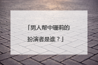 男人帮中珊莉的扮演者是谁？