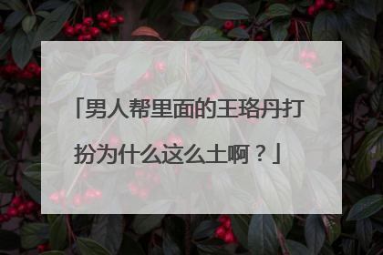 男人帮里面的王珞丹打扮为什么这么土啊？