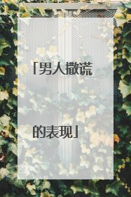 男人撒谎的表现