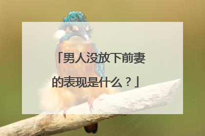 男人没放下前妻的表现是什么?
