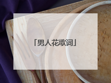 男人花歌词
