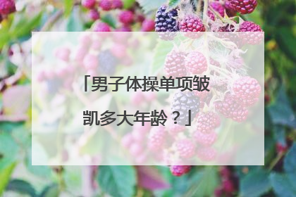 男子体操单项皱凯多大年龄？